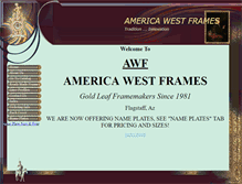 Tablet Screenshot of americawestframes.com